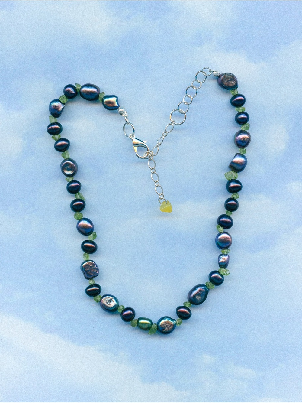 Freshwater Pearl, citrine, and Peridot Necklace